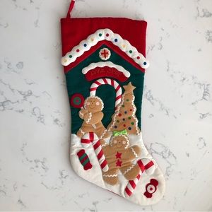 Gingerbread Felt Christmas Stocking